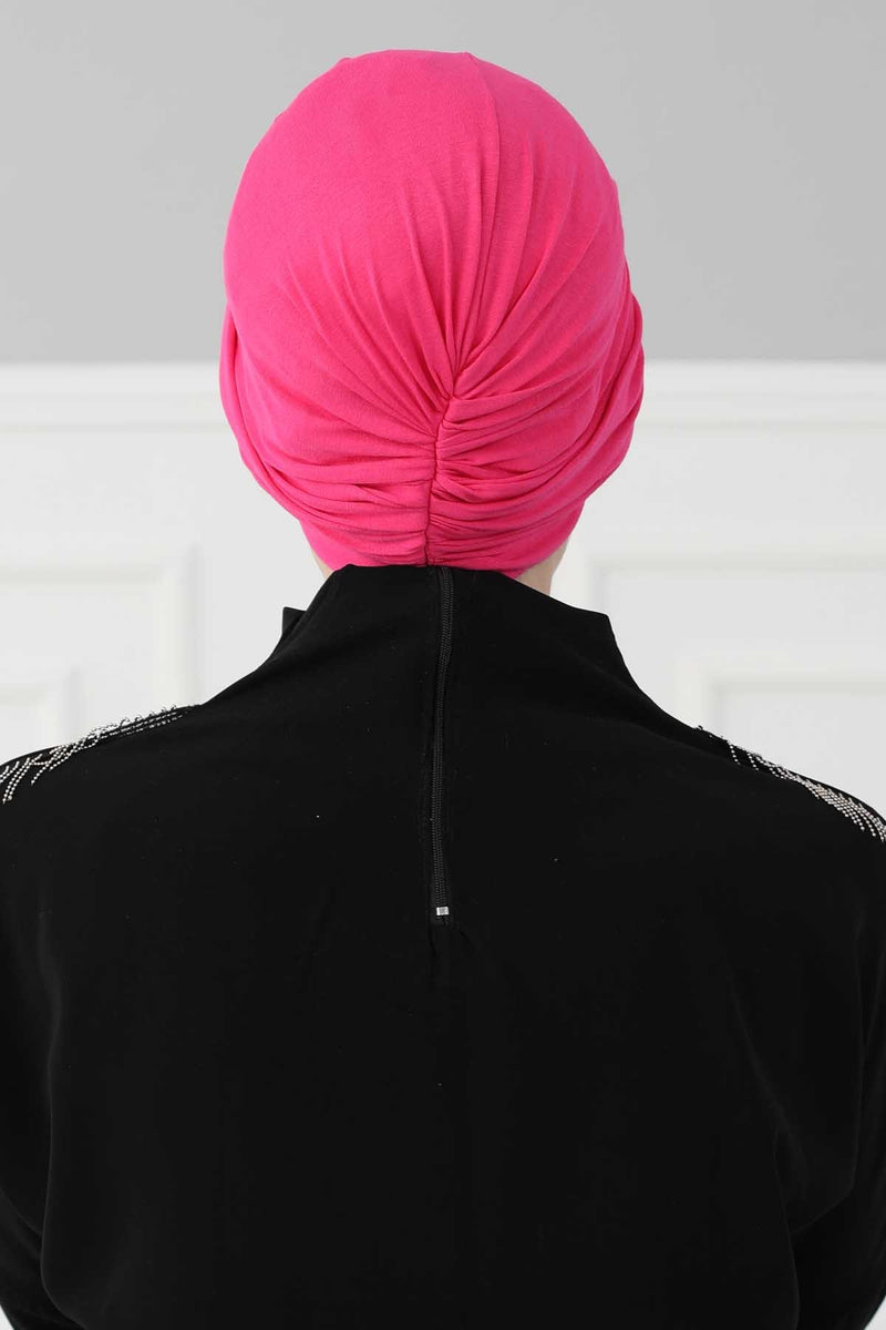 Instant Turban Plain Cotton Scarf Head Wrap Lightweight Hat Bonnet Cap for Women,B-9