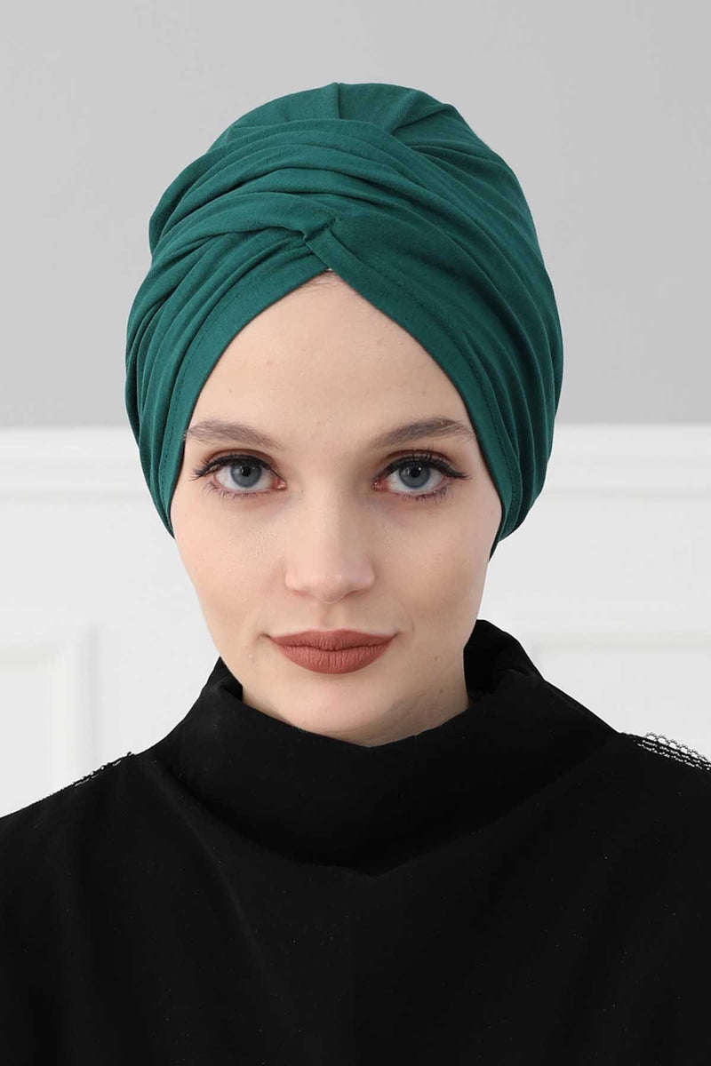 Instant Turban Plain Cotton Scarf Head Wrap Lightweight Hat Bonnet Cap for Women,B-9