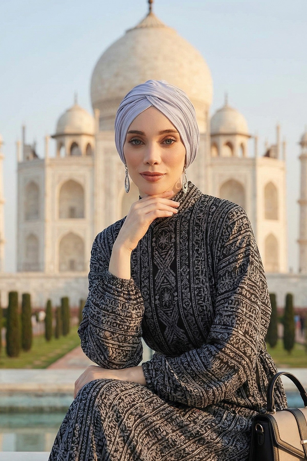 Instant Turban Plain Cotton Scarf Head Wrap Lightweight Hat Bonnet Cap for Women,B-9 Grey 2