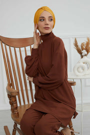 Instant Turban Plain Cotton Scarf Head Wrap Lightweight Hat Bonnet Cap for Women,B-9 Mustard Yellow