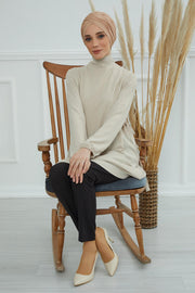 Instant Turban Plain Cotton Scarf Head Wrap Lightweight Hat Bonnet Cap for Women,B-9 Sand Brown