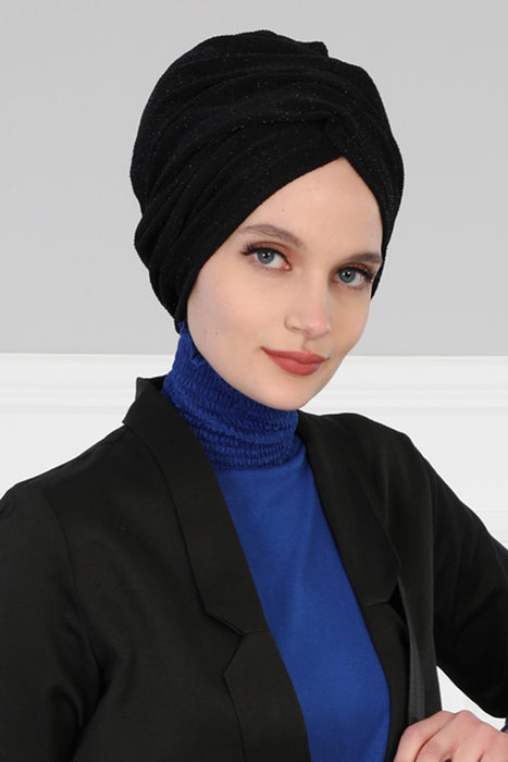 Instant Turban Polyester Scarf Head Wrap Lightweight Hat Bonnet Cap for Women,B-9B