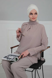 Velvet Instant Turban Cap with Long Tails at the Back Side, Lightweight Turban Head Cover for Women, Velvet Chemo Headwear Bonnet Cap,B-31K Ivory