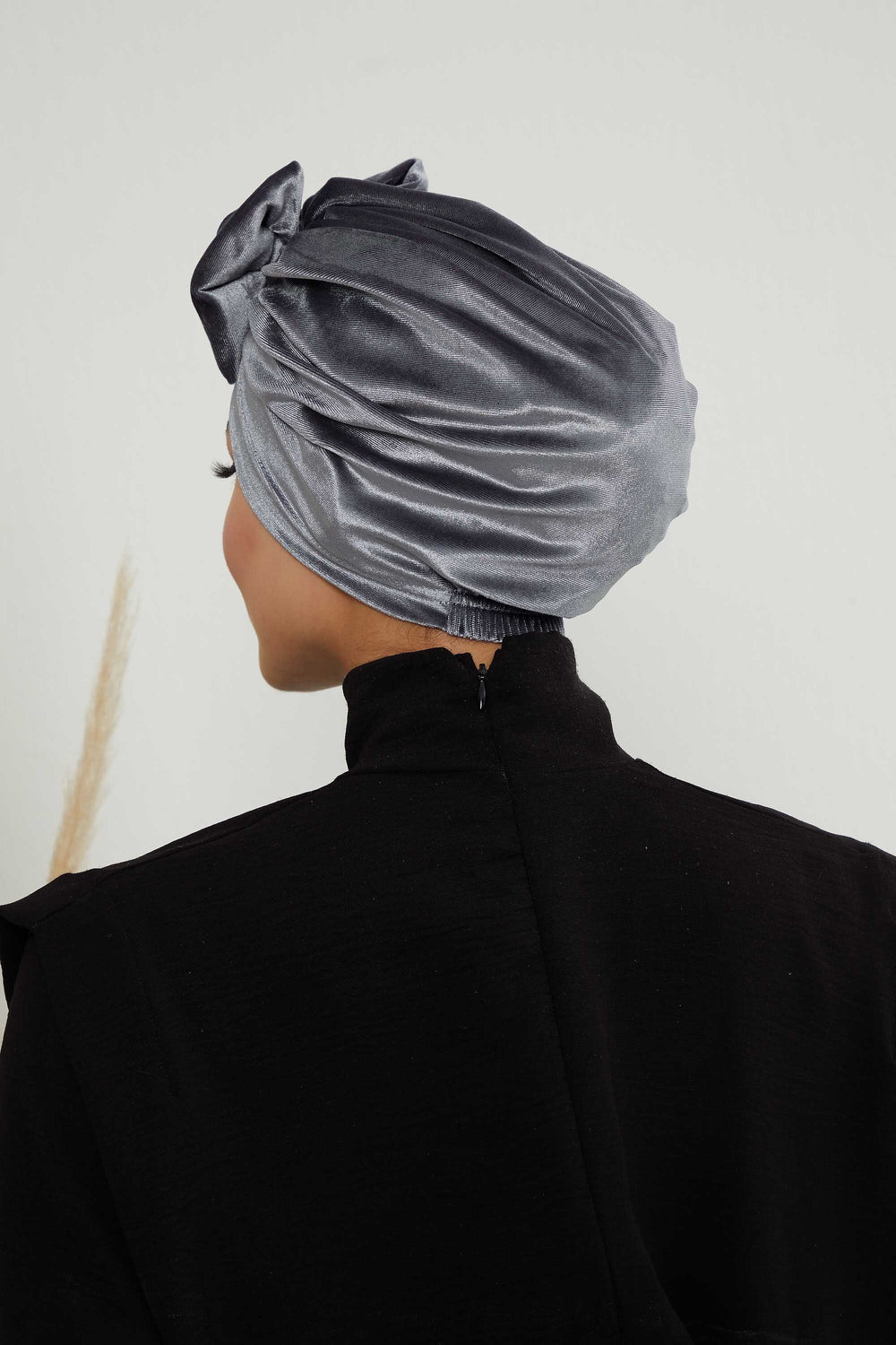 Instant Turban Velvet Scarf Head Wrap with Removable Bowtie Headwear Cap Bonnet For Women Fashion,B-27K