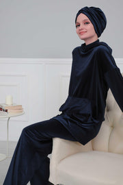 Super Soft Velvet Pre-Tied Turban, Comfortable Lightweight Winter Bonnet Cap for Women, Easy Wrap Women Head Covering, Chemo Cancer Cap,B-9K Dusty Rose