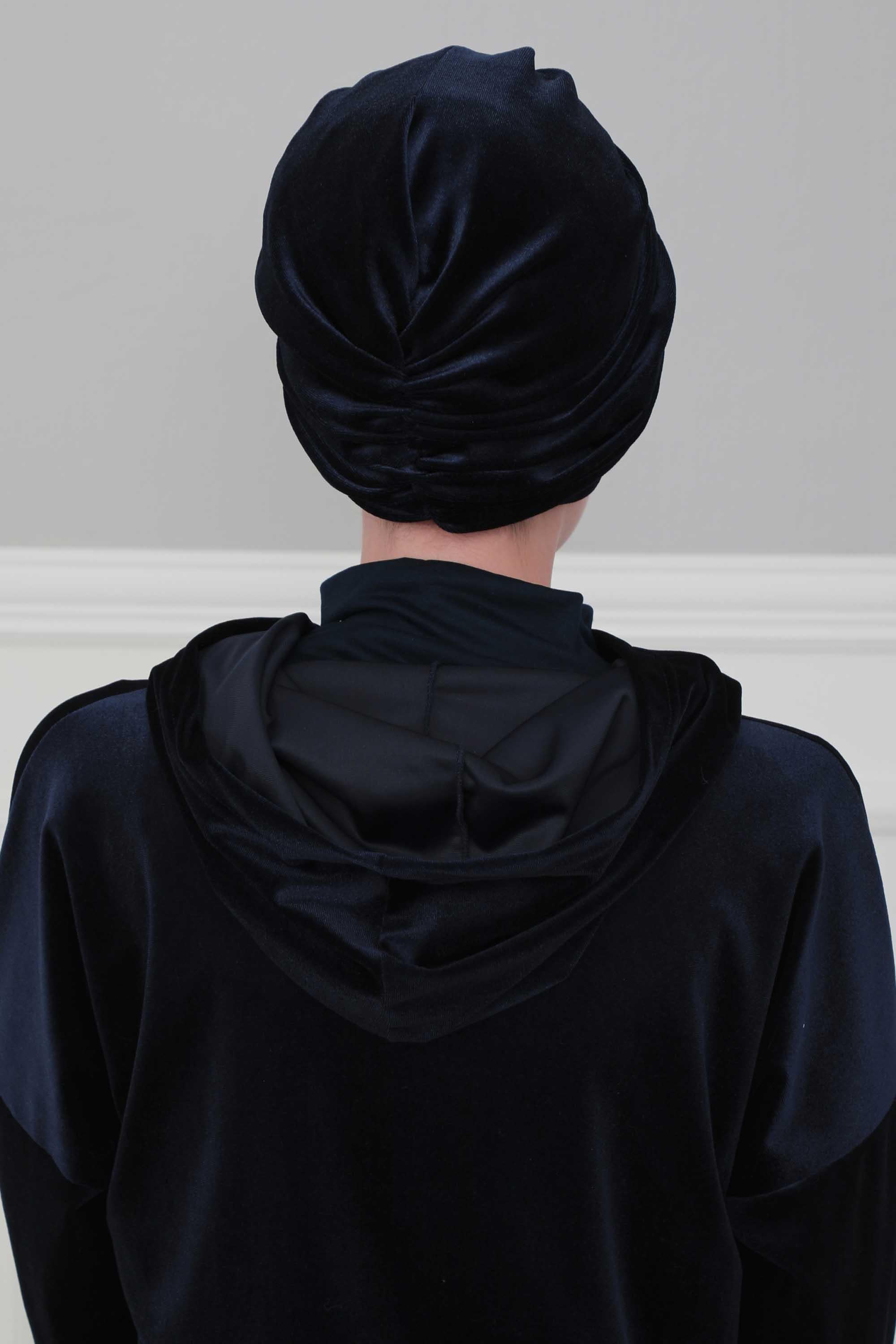 Super Soft Velvet Pre-Tied Turban, Comfortable Lightweight Winter Bonnet Cap for Women, Easy Wrap Women Head Covering, Chemo Cancer Cap,B-9K Dusty Rose