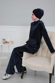 Super Soft Velvet Pre-Tied Turban, Comfortable Lightweight Winter Bonnet Cap for Women, Easy Wrap Women Head Covering, Chemo Cancer Cap,B-9K Dusty Rose