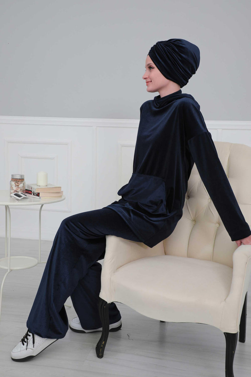 Super Soft Velvet Pre-Tied Turban, Comfortable Lightweight Winter Bonnet Cap for Women, Easy Wrap Women Head Covering, Chemo Cancer Cap,B-9K Dusty Rose