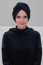 Super Soft Velvet Pre-Tied Turban, Comfortable Lightweight Winter Bonnet Cap for Women, Easy Wrap Women Head Covering, Chemo Cancer Cap,B-9K Dusty Rose