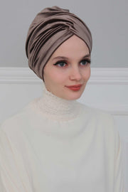Super Soft Velvet Pre-Tied Turban, Comfortable Lightweight Winter Bonnet Cap for Women, Easy Wrap Women Head Covering, Chemo Cancer Cap,B-9K Dusty Rose
