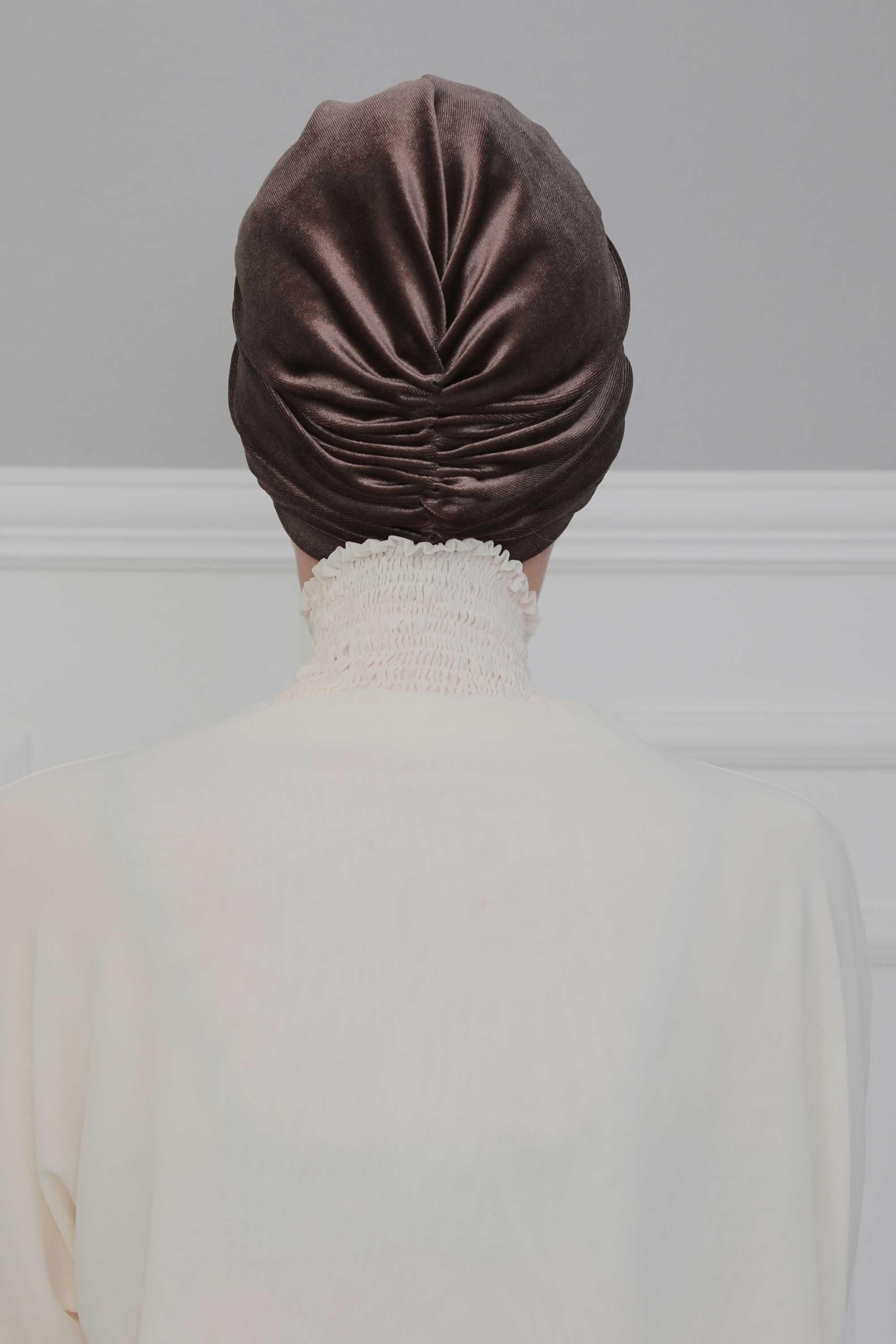 Super Soft Velvet Pre-Tied Turban, Comfortable Lightweight Winter Bonnet Cap for Women, Easy Wrap Women Head Covering, Chemo Cancer Cap,B-9K Dusty Rose