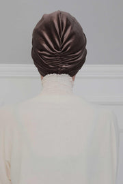 Super Soft Velvet Pre-Tied Turban, Comfortable Lightweight Winter Bonnet Cap for Women, Easy Wrap Women Head Covering, Chemo Cancer Cap,B-9K Dusty Rose