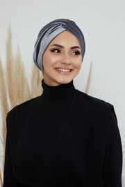 Super Soft Velvet Pre-Tied Turban, Comfortable Lightweight Winter Bonnet Cap for Women, Easy Wrap Women Head Covering, Chemo Cancer Cap,B-9K Grey