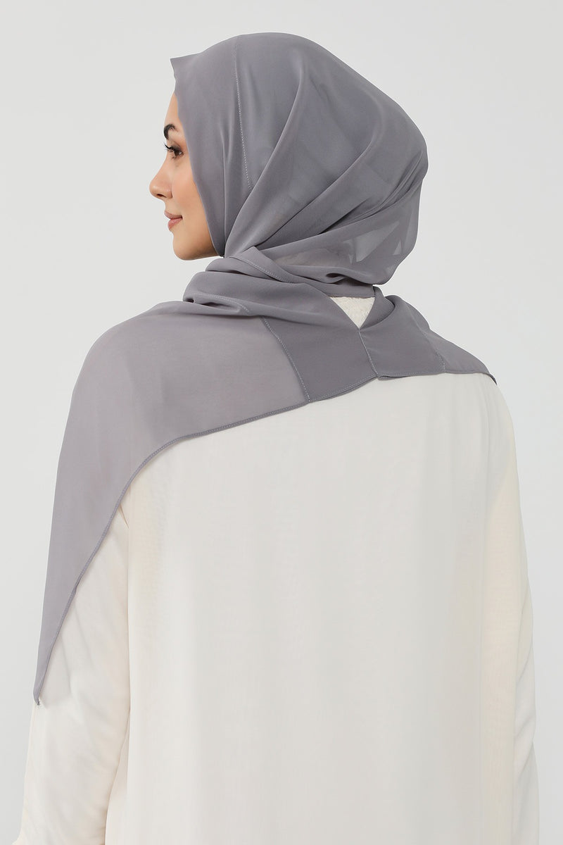 Instant Wear Hijab with Built-In Bonnet, Lightweight Chiffon Headscarf, One Piece Modest Headwear,PS-48