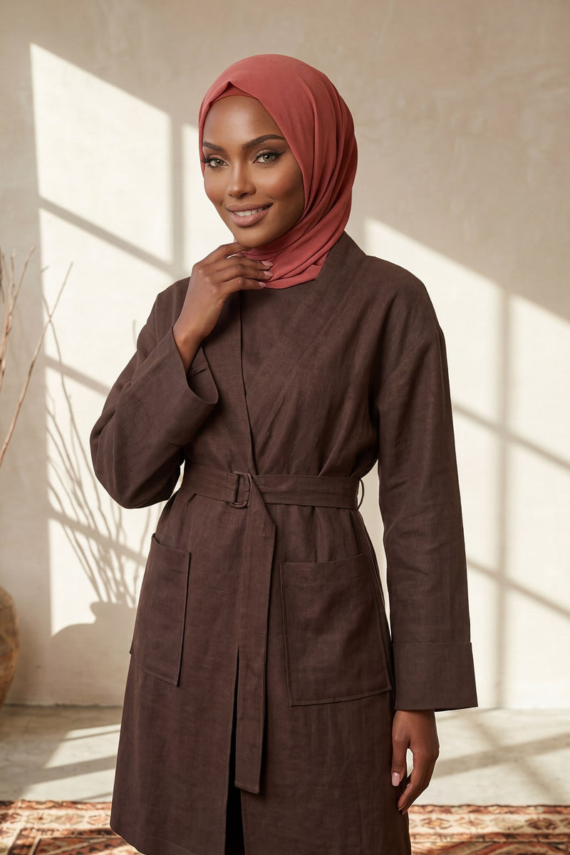 Instant Wear Hijab with Built-In Bonnet, Lightweight Chiffon Headscarf, One Piece Modest Headwear,PS-48