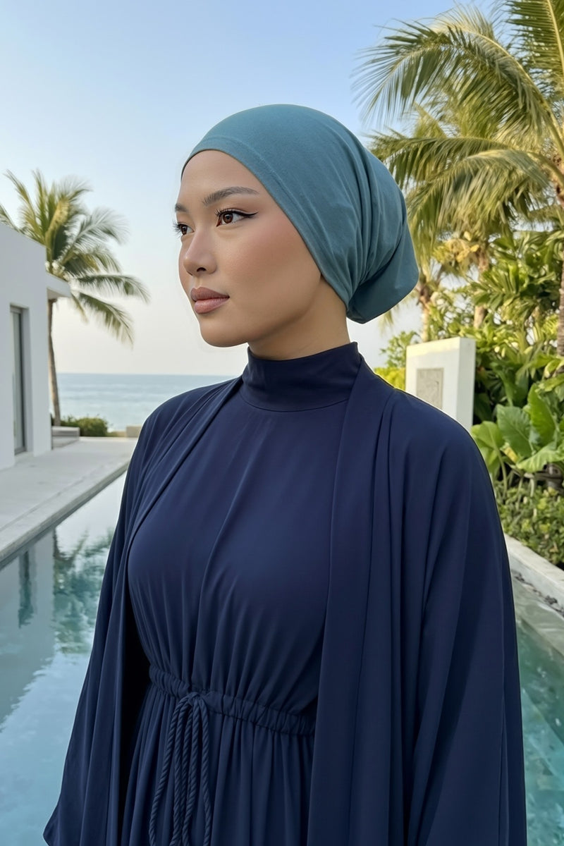 Instant Wear Hijab with Built-In Bonnet, Lightweight Chiffon Headscarf, One Piece Modest Headwear,PS-48