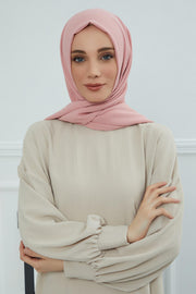 Jersey Aerobin Shawl for Women Modesty, Head Wrap Turban, Cap Headwear Rectangle Aerobin Hijab,CTS-5A Pink