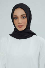 Jersey Aerobin Shawl for Women Modesty, Head Wrap Turban, Cap Headwear Rectangle Aerobin Hijab,CTS-5A Black
