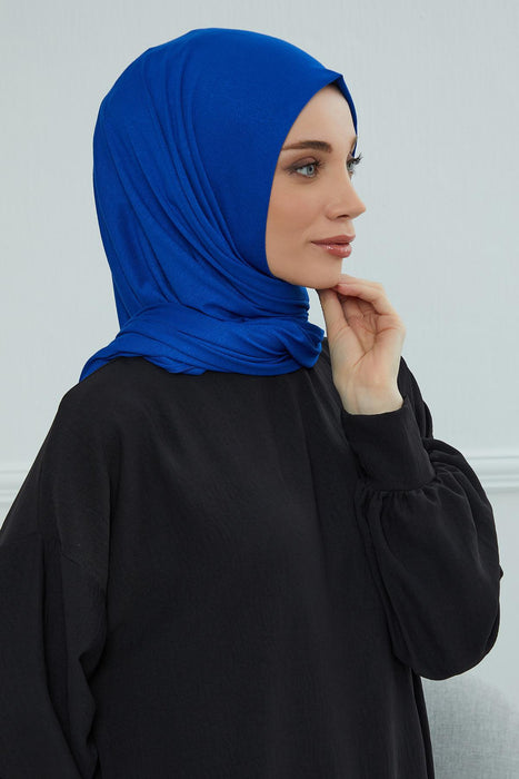Jersey-Baumwollschal für Damen Modesty, Head Wrap Turban Cap Headwear Rectangle Combed Cotton Hijab Instant Scarf CTS-5,CTS-5