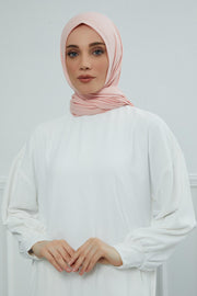 Jersey Cotton Shawl for Women Modesty, Head Wrap Turban, Cap Headwear Rectangle Combed Cotton Hijab,CTS-5 Powder