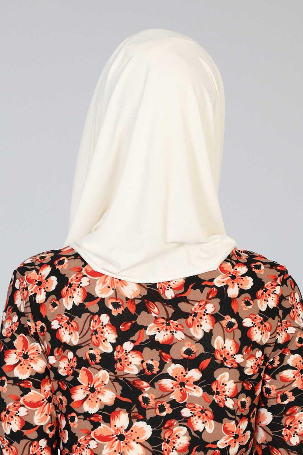 Premium Jersey Shawl Hijab for Women, Easy to Wear Cotton Headscarf, Lightweight and Breathable Instant Jersey Shawl, Mother's Day Gift,BT-1 Ivory
