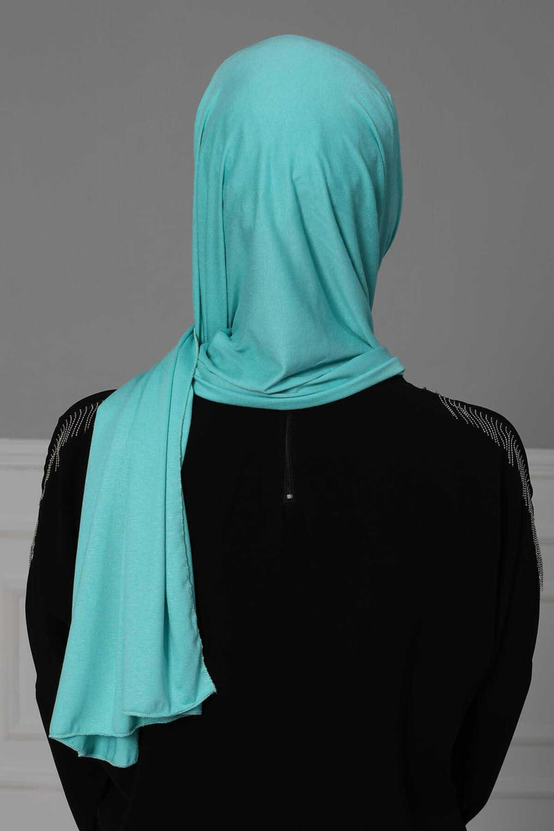 Comfort Fit Cotton Jersey Hijab, Breathable Lycra Blend Shawl for Women, Easy Daily Wear Modest Headscarf,PS-40