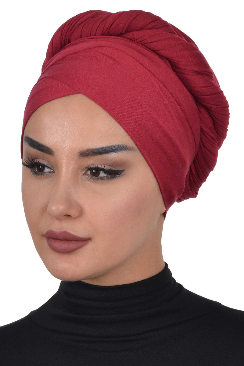 Jersey Shawl for Women 95% Cotton Modesty Turban Cap Wrap Instant Scarf Shawl,BT-3