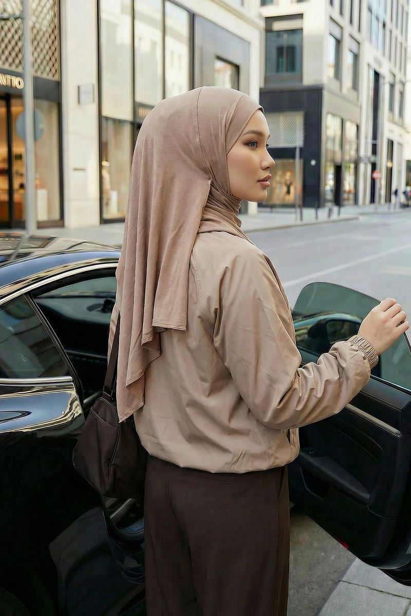 Jersey Shawl for Women Instant Combed Cotton Shawl for Women Cotton Modesty Instant Turban Cap Hat Head Wrap Ready to Wear Scarf,PS-16