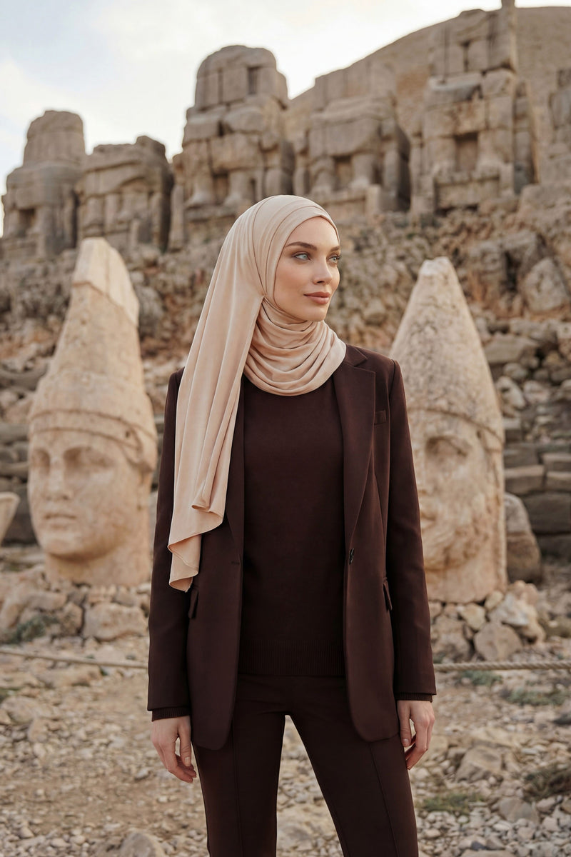 Jersey Shawl for Women Instant Combed Cotton Shawl for Women Cotton Modesty Instant Turban Cap Hat Head Wrap Ready to Wear Scarf,PS-16