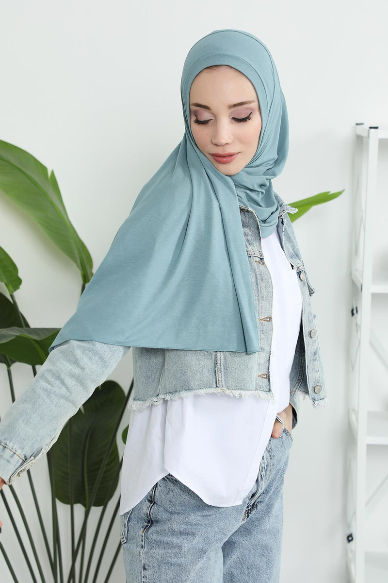 Jersey Shawl for Women Instant Combed Cotton Shawl for Women Cotton Modesty Instant Turban Cap Hat Head Wrap Ready to Wear Scarf,PS-16