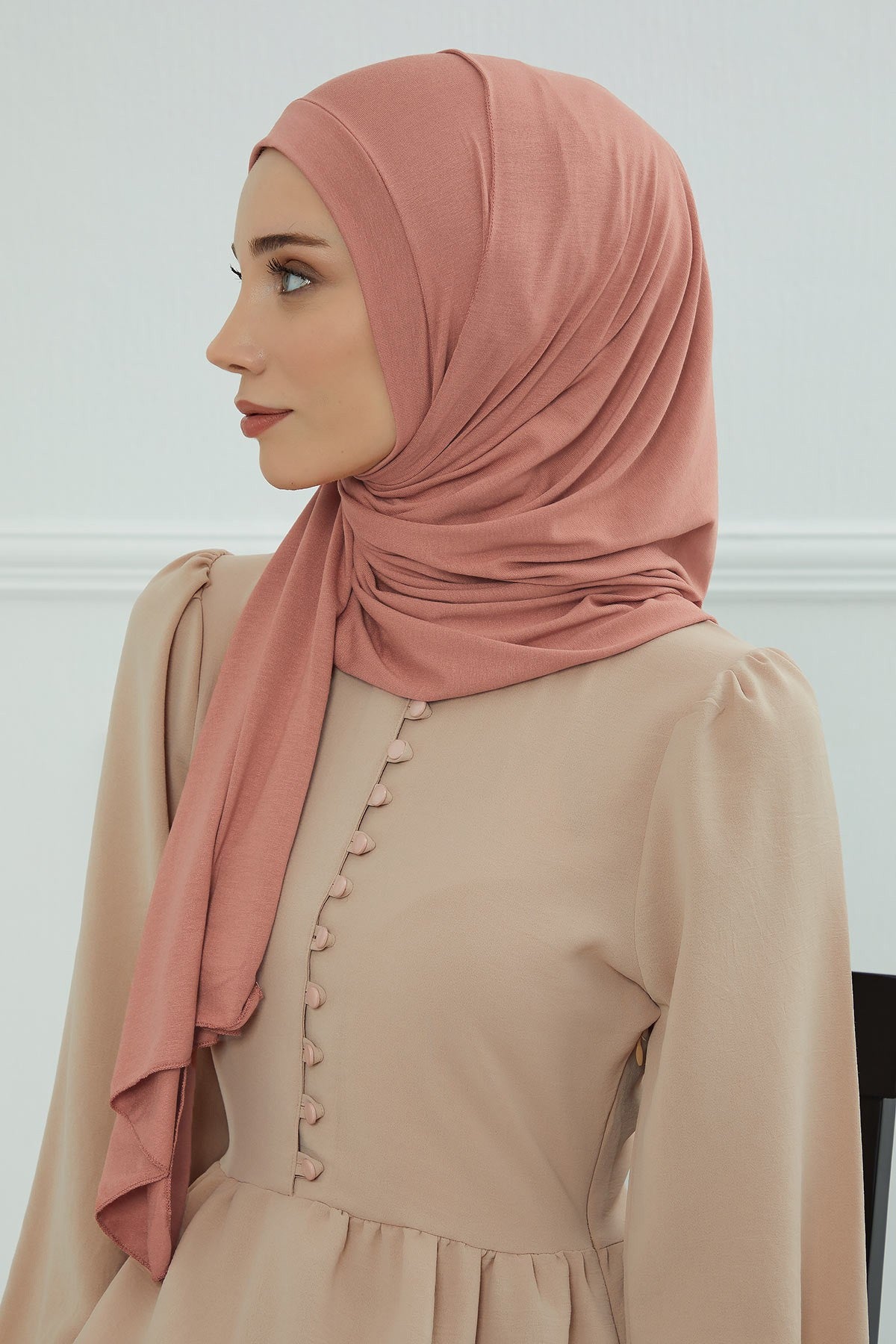 Jersey Shawl for Women Instant Combed Cotton Shawl for Women Cotton Modesty Instant Turban Cap Hat Head Wrap Ready to Wear Scarf,PS-16