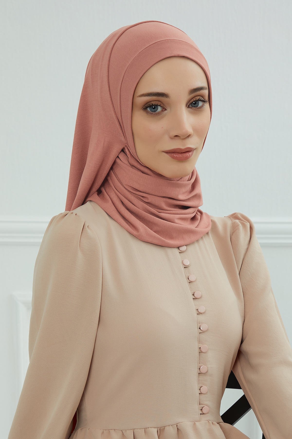 Jersey Shawl for Women Instant Combed Cotton Shawl for Women Cotton Modesty Instant Turban Cap Hat Head Wrap Ready to Wear Scarf,PS-16