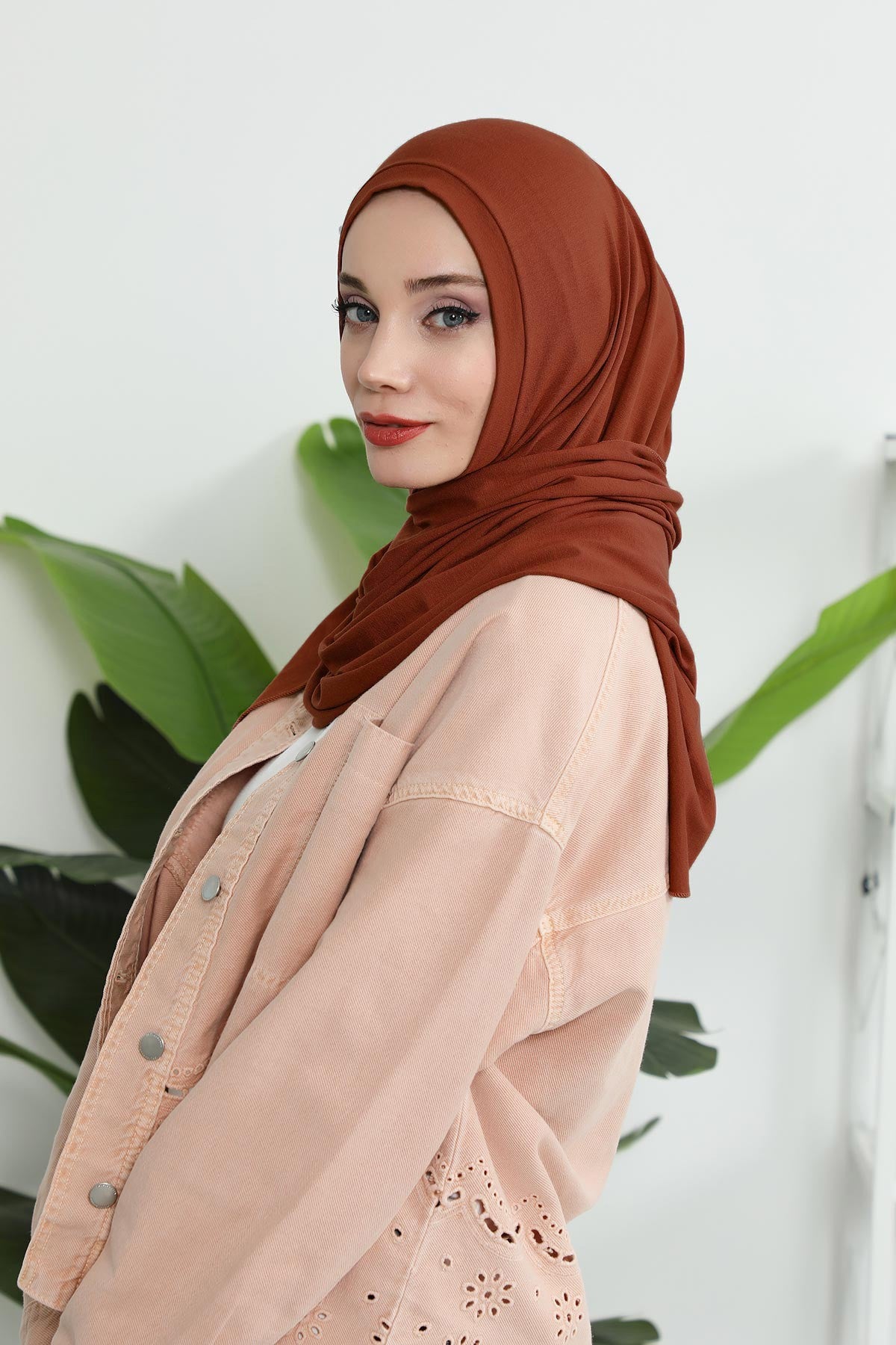 Jersey Shawl for Women Instant Combed Cotton Shawl for Women Cotton Modesty Instant Turban Cap Hat Head Wrap Ready to Wear Scarf,PS-16