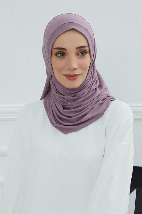 Jersey Shawl for Women Instant Combed Cotton Shawl for Women Cotton Modesty Instant Turban Cap Hat Head Wrap Ready to Wear Scarf,PS-16