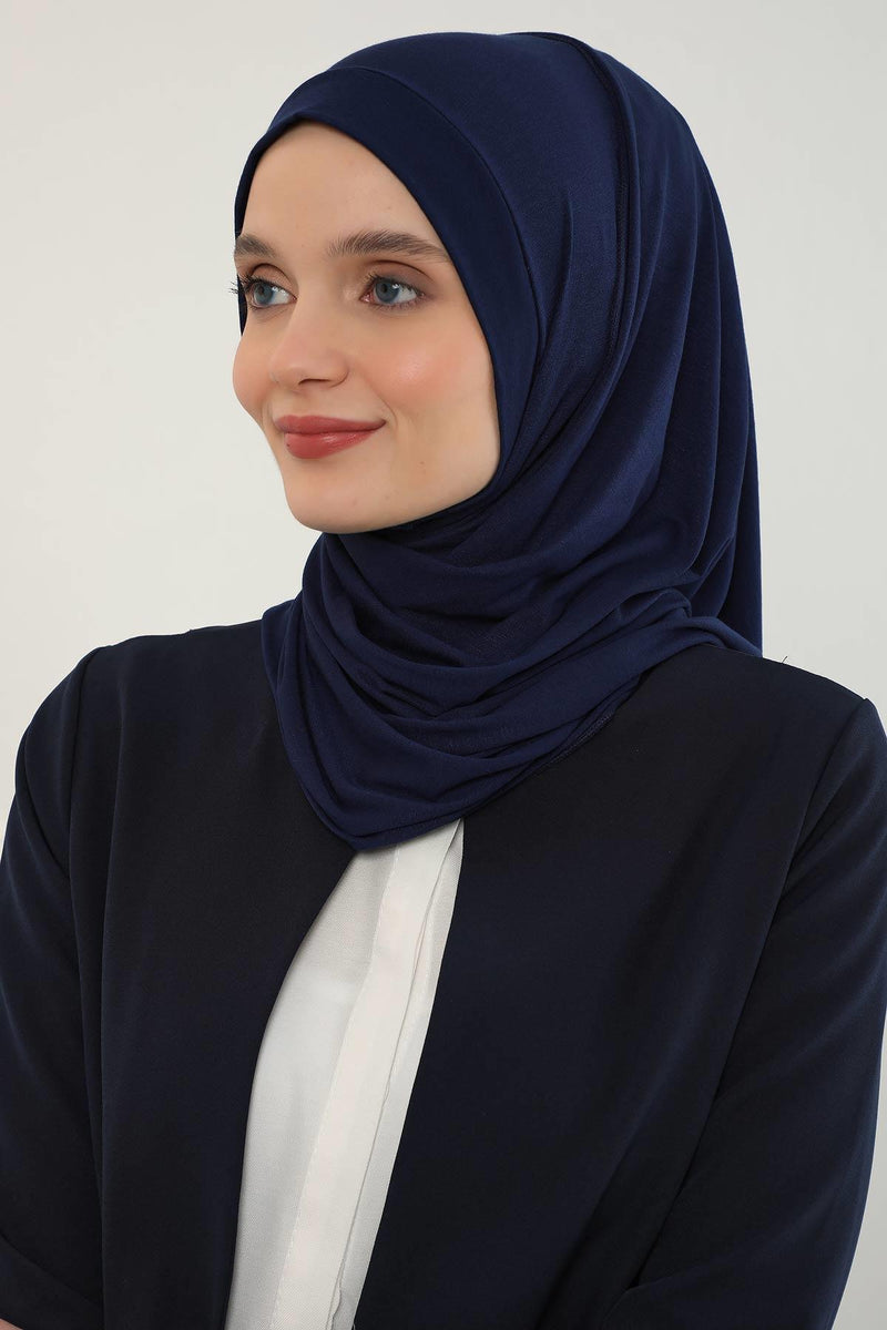 Jersey Shawl for Women Instant Combed Cotton Shawl for Women Cotton Modesty Instant Turban Cap Hat Head Wrap Ready to Wear Scarf,PS-16