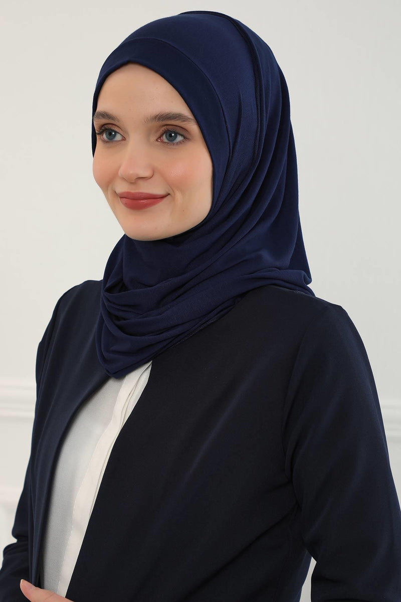 Jersey Shawl for Women Instant Combed Cotton Shawl for Women Cotton Modesty Instant Turban Cap Hat Head Wrap Ready to Wear Scarf,PS-16