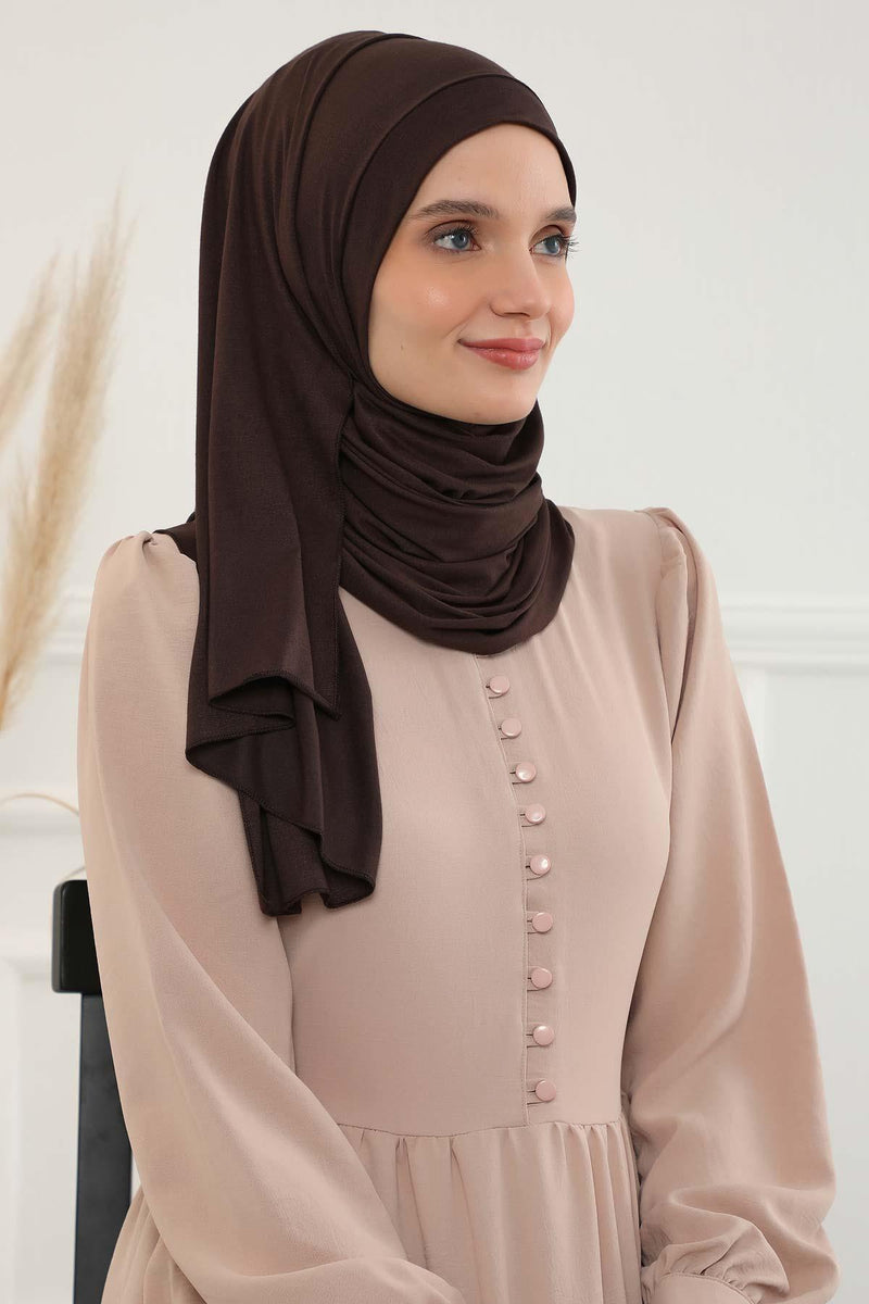 Jersey Shawl for Women Instant Combed Cotton Shawl for Women Cotton Modesty Instant Turban Cap Hat Head Wrap Ready to Wear Scarf,PS-16