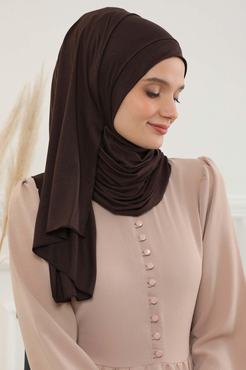 Jersey Shawl for Women Instant Combed Cotton Shawl for Women Cotton Modesty Instant Turban Cap Hat Head Wrap Ready to Wear Scarf,PS-16