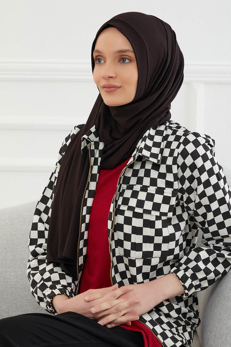 Jersey Shawl for Women Instant Combed Cotton Shawl for Women Cotton Modesty Instant Turban Cap Hat Head Wrap Ready to Wear Scarf,PS-16