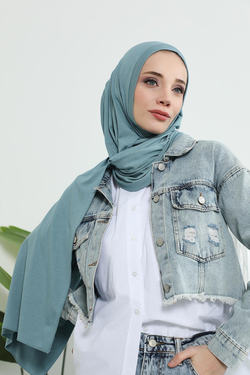 Jersey Shawl for Women Instant Combed Cotton Shawl for Women Cotton Modesty Instant Turban Cap Hat Head Wrap Ready to Wear Scarf,PS-16