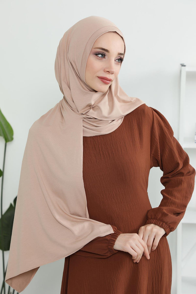 Jersey Shawl for Women Instant Combed Cotton Shawl for Women Cotton Modesty Instant Turban Cap Hat Head Wrap Ready to Wear Scarf,PS-16