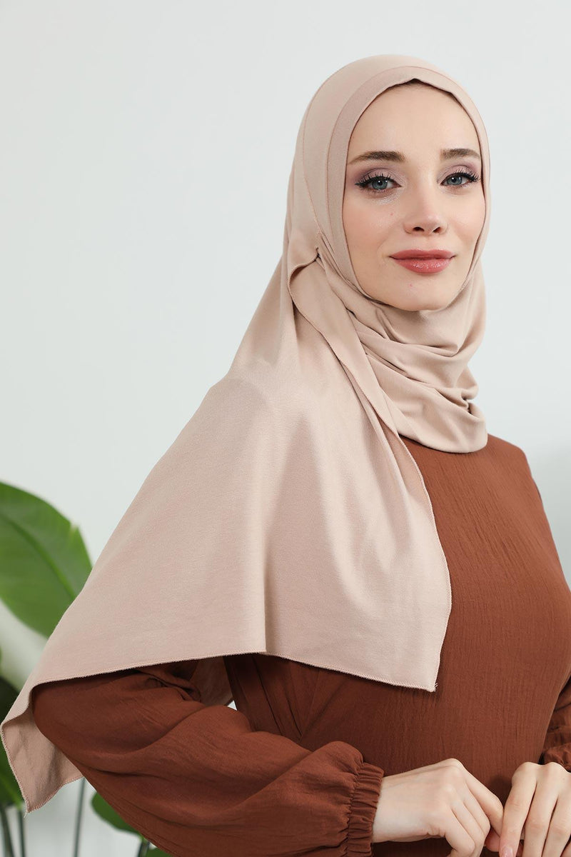 Jersey Shawl for Women Instant Combed Cotton Shawl for Women Cotton Modesty Instant Turban Cap Hat Head Wrap Ready to Wear Scarf,PS-16