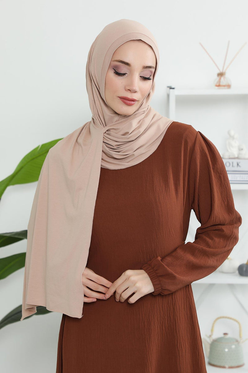 Jersey Shawl for Women Instant Combed Cotton Shawl for Women Cotton Modesty Instant Turban Cap Hat Head Wrap Ready to Wear Scarf,PS-16