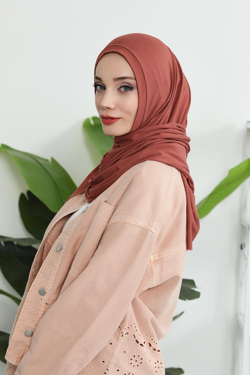 Jersey Shawl for Women Instant Combed Cotton Shawl for Women Cotton Modesty Instant Turban Cap Hat Head Wrap Ready to Wear Scarf,PS-16