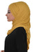 Jersey Shawl for Women Instant Cotton Head Wrap Shirred Scarf Turban,CPS-41 Fuchsia