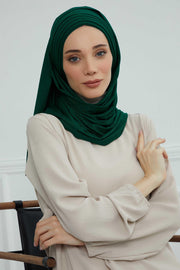 Jersey Shawl for Women Instant Cotton Head Wrap Shirred Scarf Turban,CPS-41 Fuchsia