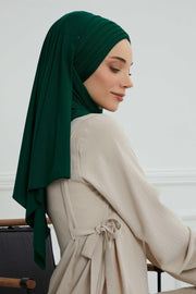 Jersey Shawl for Women Instant Cotton Head Wrap Shirred Scarf Turban,CPS-41 Fuchsia