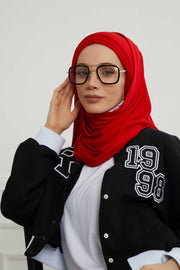 Jersey Shawl for Women Instant Cotton Head Wrap Shirred Scarf Turban,CPS-41 Fuchsia