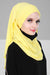 Jersey Shawl for Women Instant Cotton Head Wrap Shirred Scarf Turban,CPS-41 Fuchsia