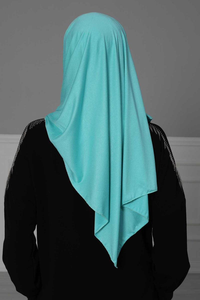 Jersey Shawl for Women Instant Cotton Head Wrap Shirred Scarf Turban,CPS-41 Fuchsia